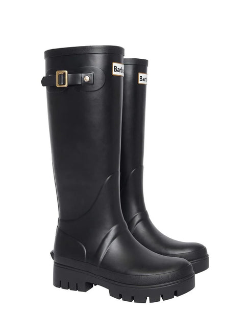 Barbour Stivale Stivale Donna Snowdon in gomma Nero - Francavilla Moda